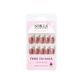 Reusable French Almond Press On Nails - Beige