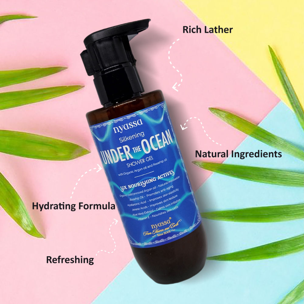 Silkening Under The Ocean Shower Gel With Organic Argan Oil And Rosehip Oil