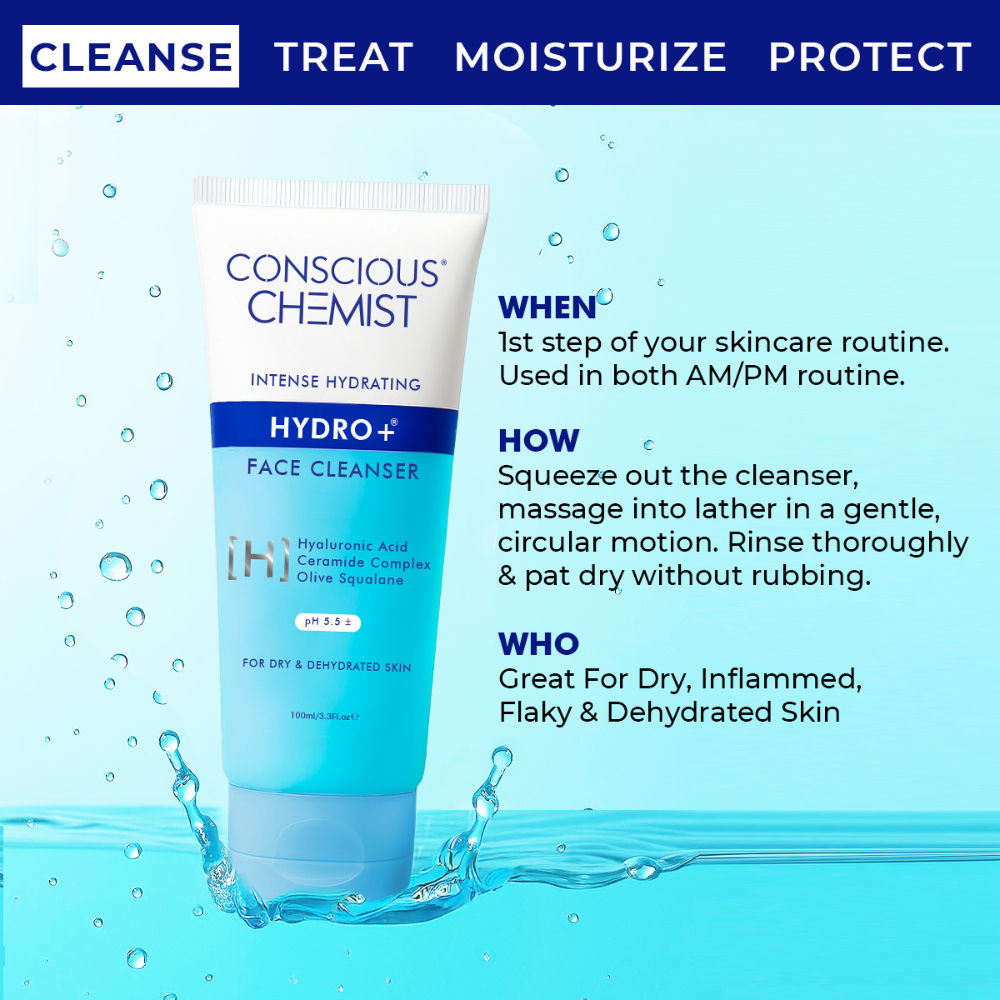 Gentle Hydrating Face Wash For Dry Skin with Hyaluronic Acid and Ceramides