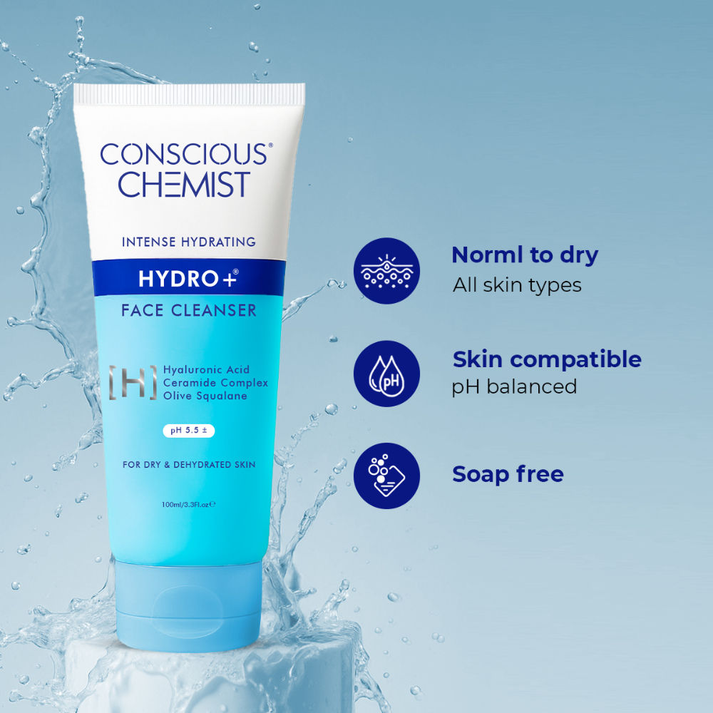 Gentle Hydrating Face Wash For Dry Skin with Hyaluronic Acid and Ceramides