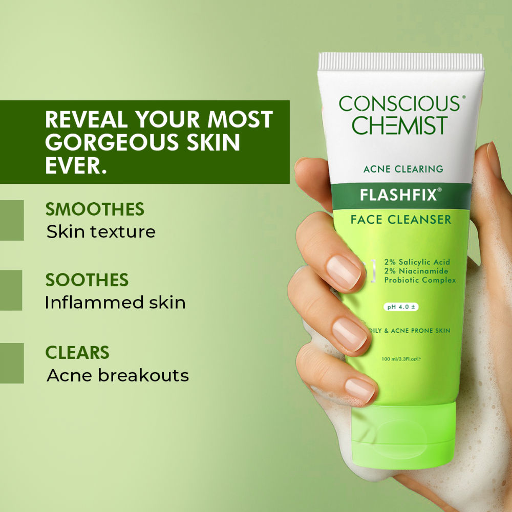 Salicylic Acid Face Wash For Oily Acne Prone Skin With Glycolic Acid &CICA Extract