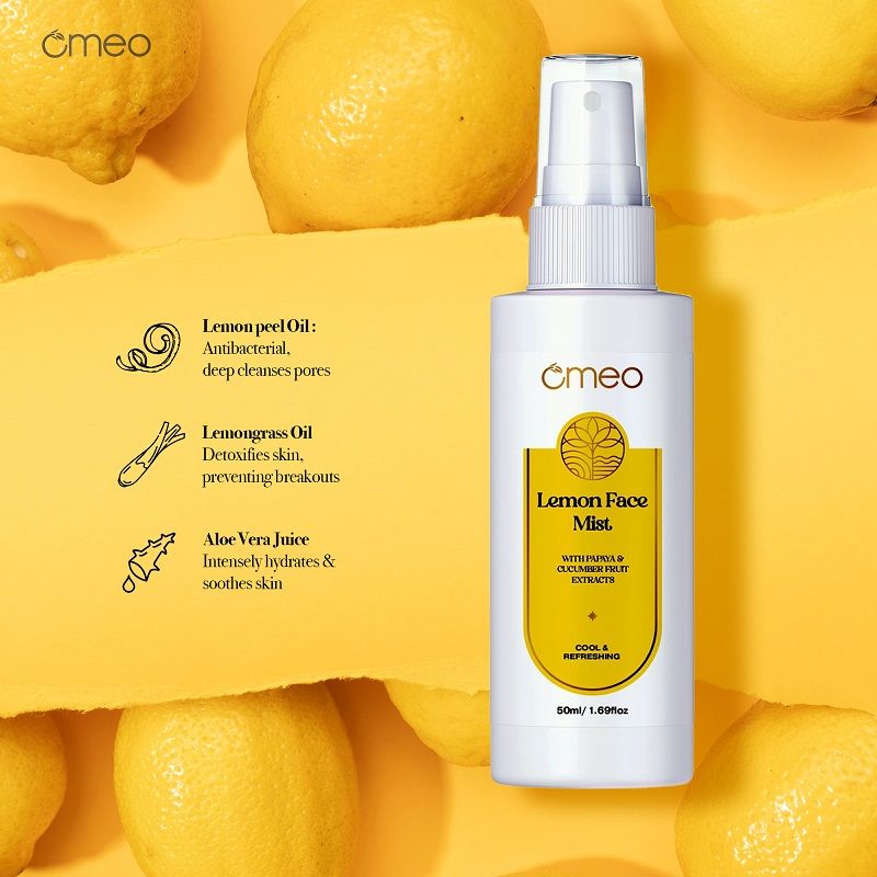 Lemon Face Mist With Papaya & Cucumber Extract - Cool & Refershing
