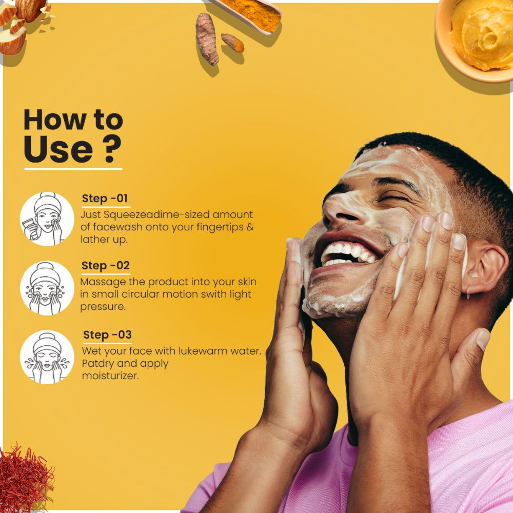Ubtan Face Wash With Turmeric, Saffron & Almond