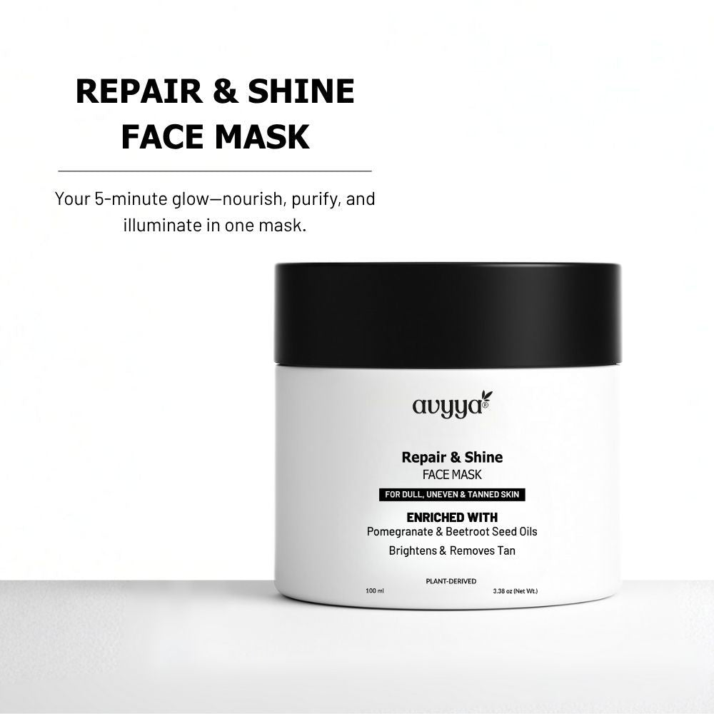 Repair and Shine Face Mask with Pomegranate and Beetroot Oils for Tan, Dark Spots and Glow