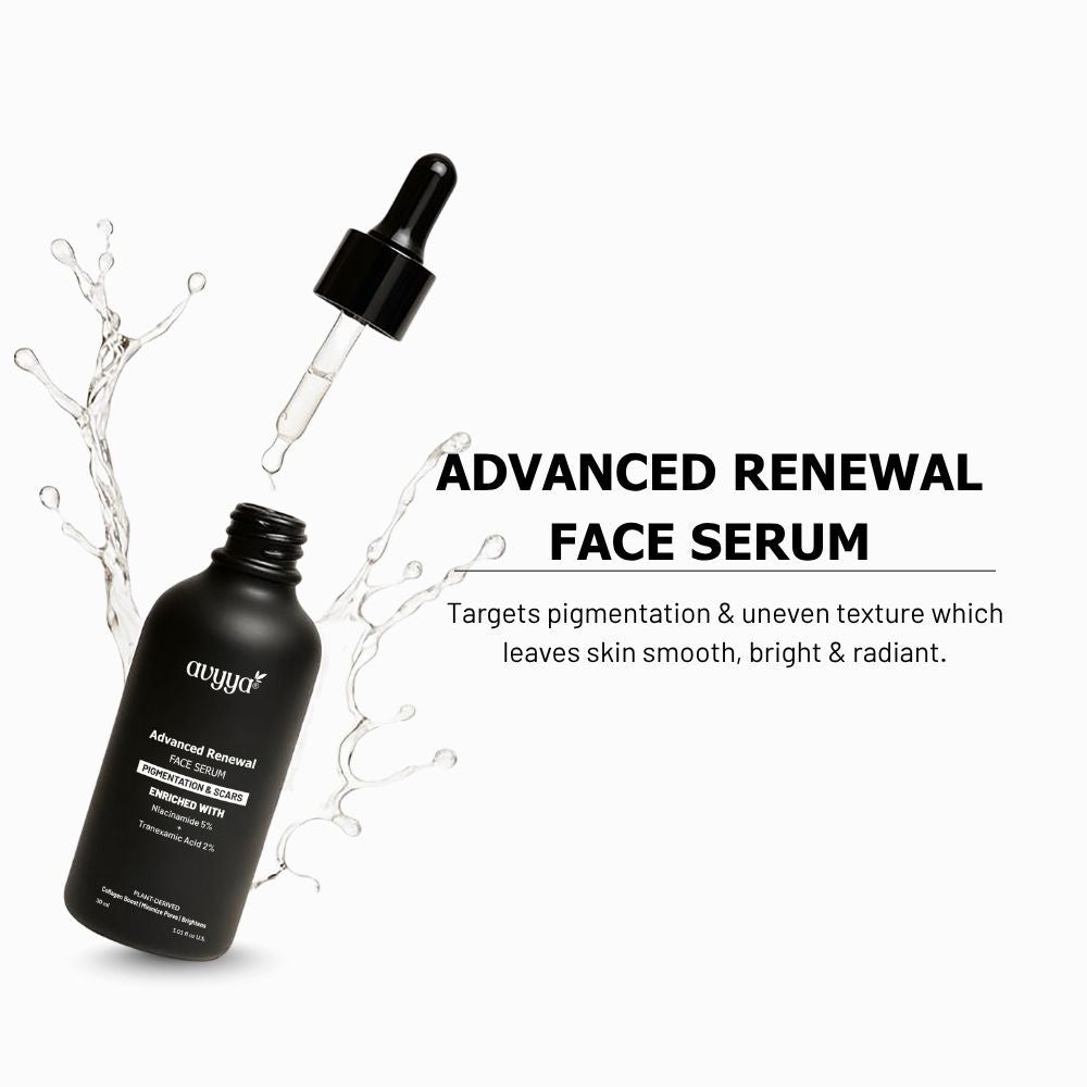 Advanced Renewal Face Serum with Ginseng and Niacinamide, Hydrates and Refreshes Skin