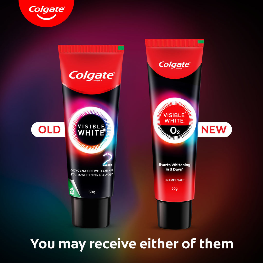 Visible White O2, Teeth Whitening Toothpaste - Peppermint Sparkle