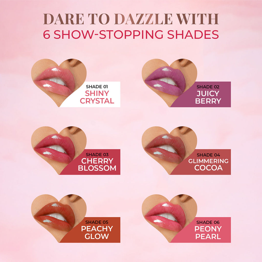 Serum Infused Lip Gloss, Cherry Blossom – Glossy Finish & Hydrating Feel