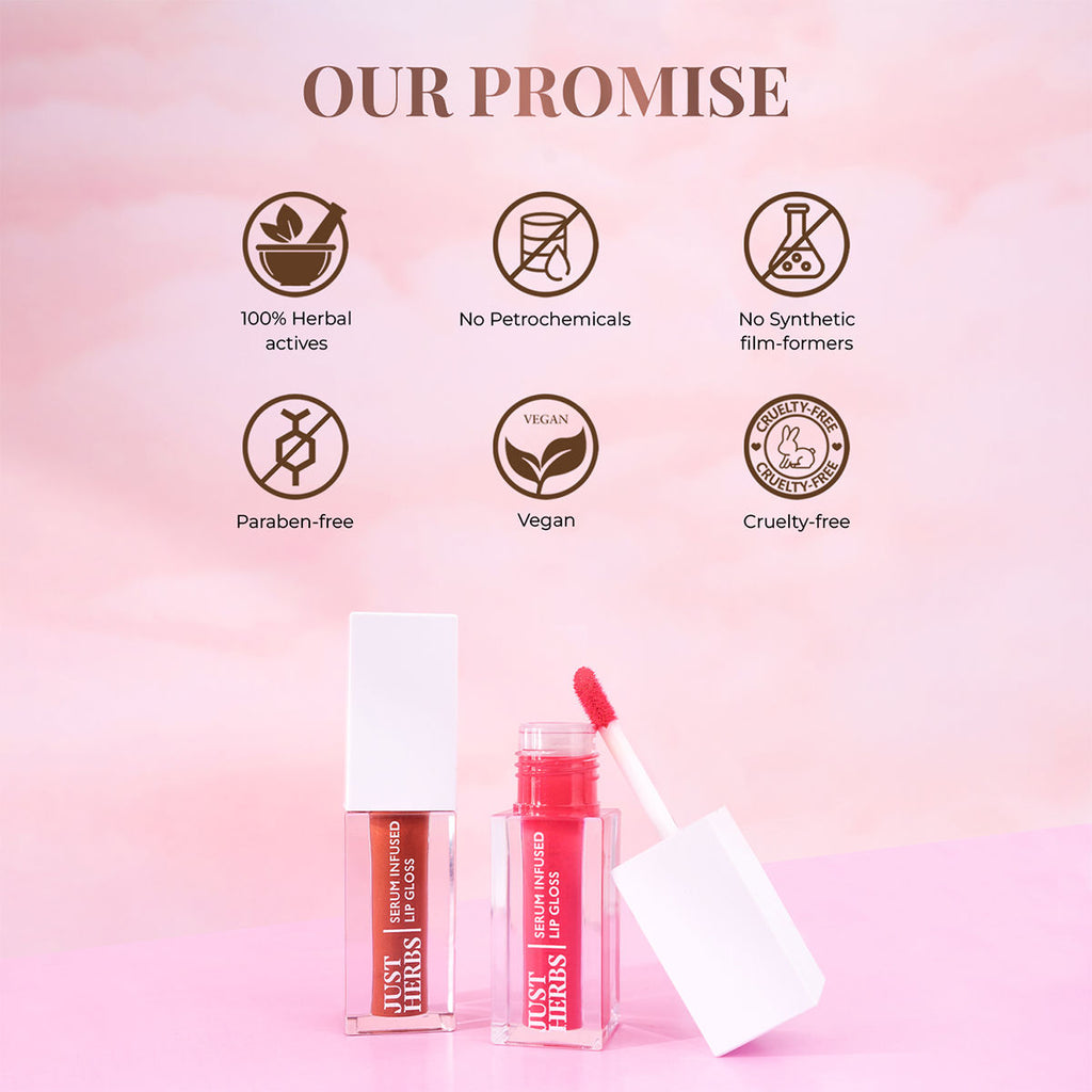 Serum Infused Lip Gloss, Cherry Blossom – Glossy Finish & Hydrating Feel
