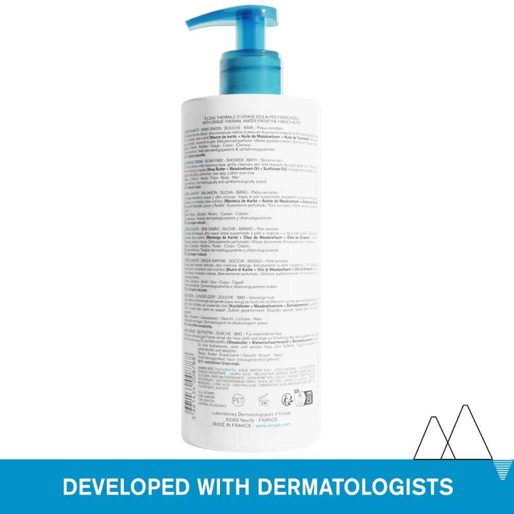 Cleansing Cream With Shea Butter, Glycerine For Sensitive Skin On Face & Body, Soap-Free