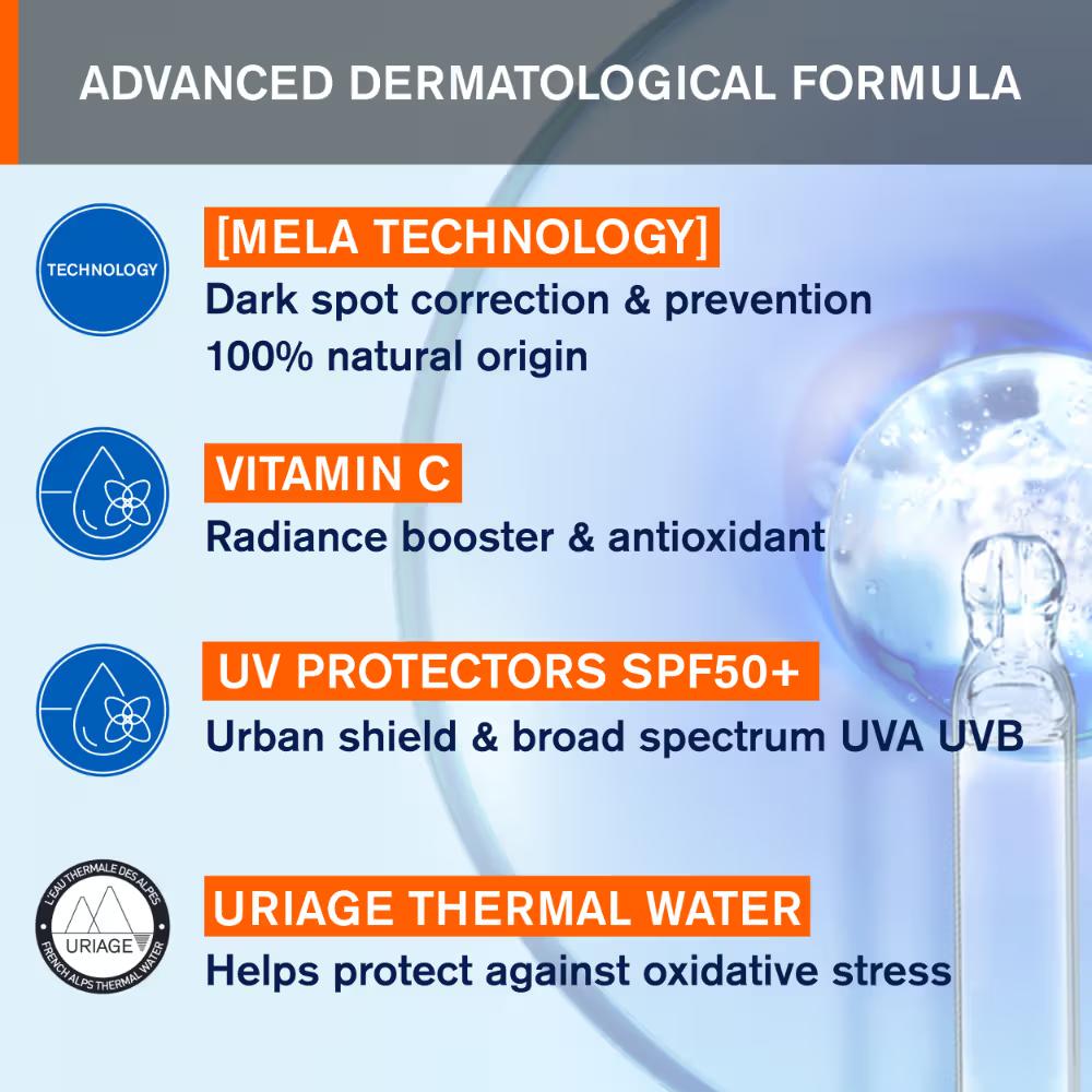 Depiderm Anti-Dark Spot Day Face Cream SPF 50+ Vitamin C Reduces Melasma Boosts Radiance