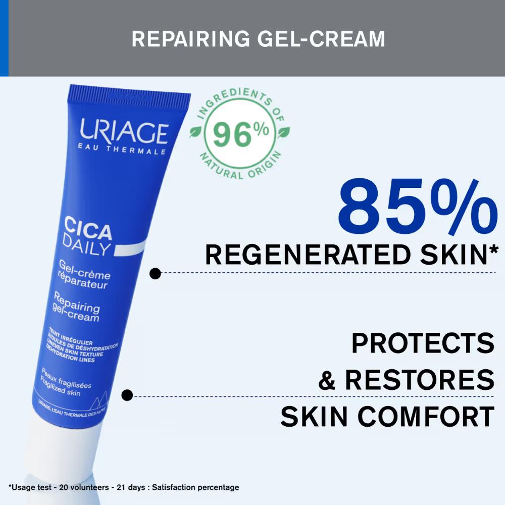 Cica-Daily Repairing Gel Face Cream Rejuvenates Skin Centella Asiatica Hyaluronic Acid Cu-Zn