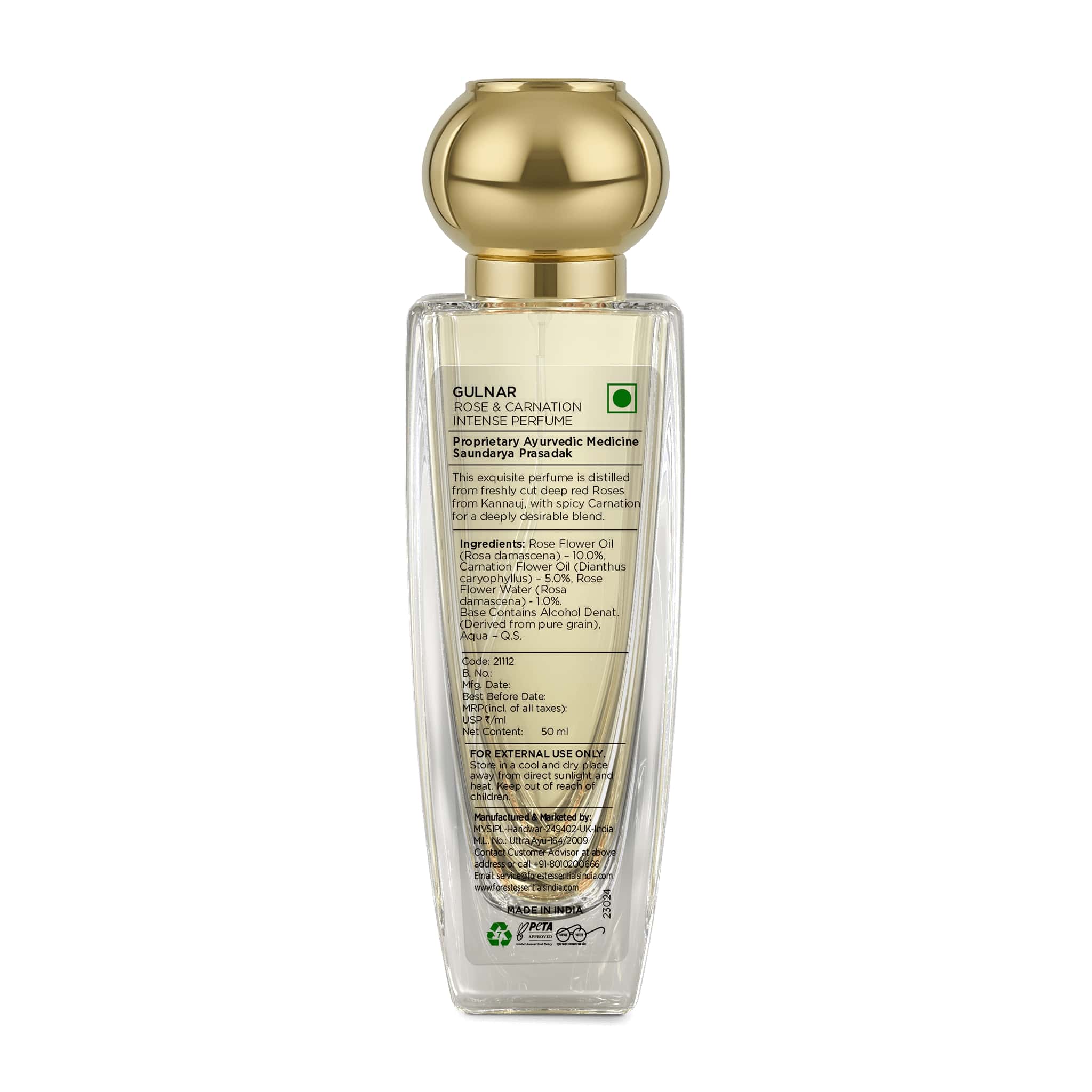 Intense Perfume Rose & Carnation - Long Lasting Luxury Perfume For Her