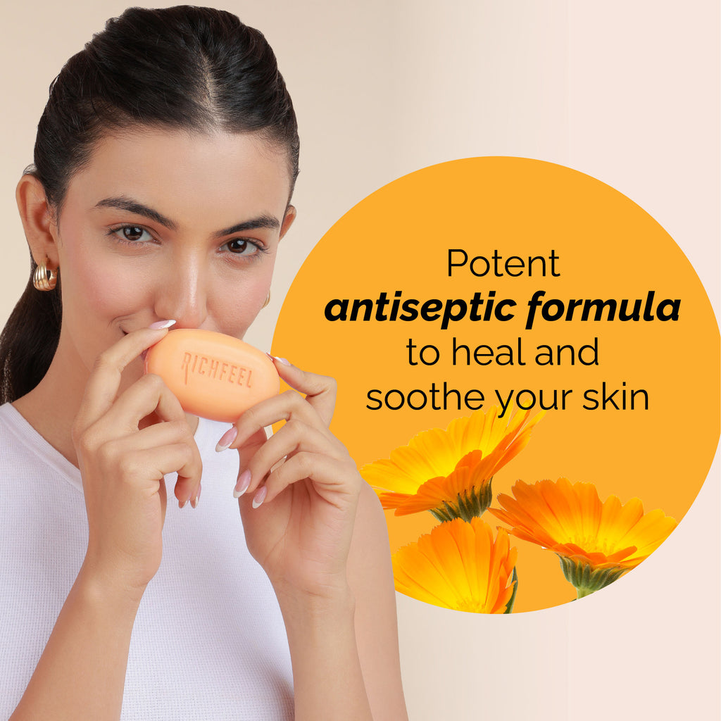 Calendula Anti-Acne Soap: Fights Pimples, Blemishes & Promotes Healthy, Luminous Skin