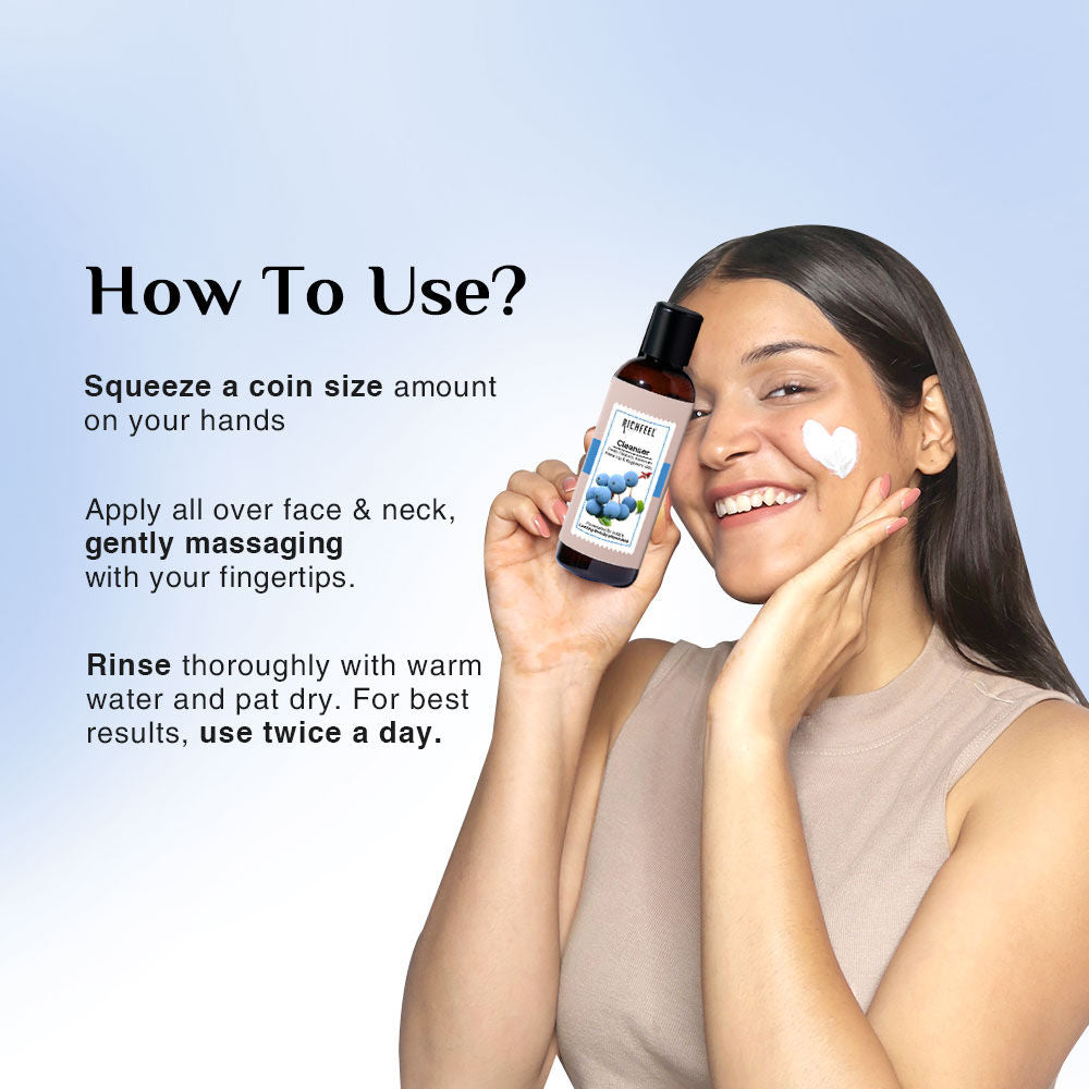 Gentle Face Cleanser for Dry to Normal, Sensitive Skin - Hydrating, Removes Dirt & Makeup