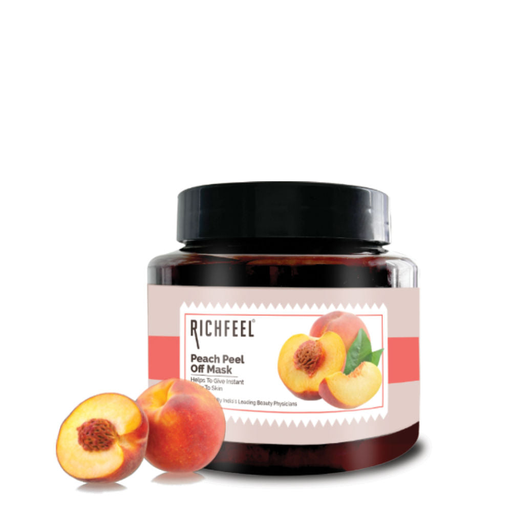Peach Peel Off Mask for Glowing Skin , Deep Cleansing, Blackhead Removal, Cooling Effect