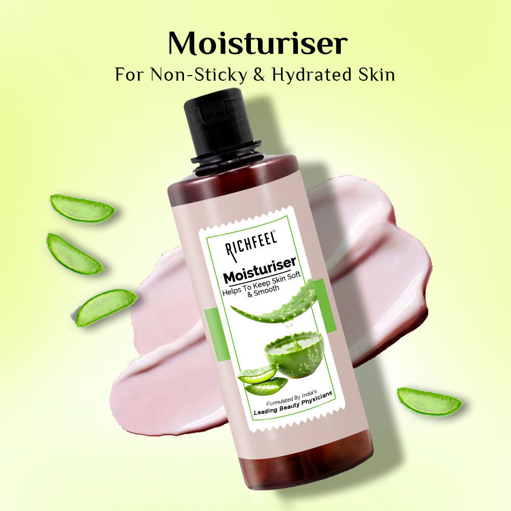 Aloe Moisturizer-Lightweight & Hydrating, Non-Sticky, Absorbs Instantly, For All Skin Types