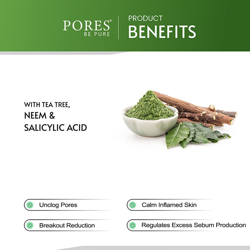 Anti Acne Face Pack With Salicylic Acid, Neem & Tea Tree