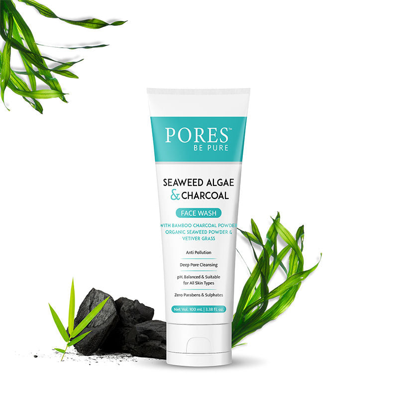 Charcoal Face Wash With Seaweed Algae
