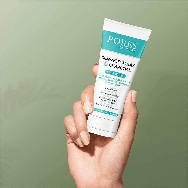 Charcoal Face Wash With Seaweed Algae