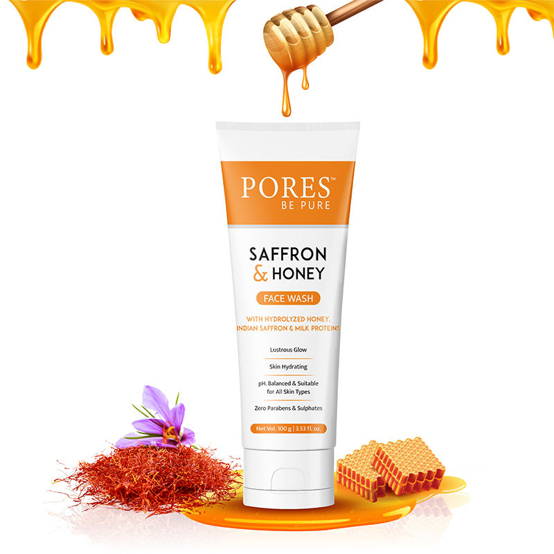 Saffron Glow Bright Face Wash With Honey
