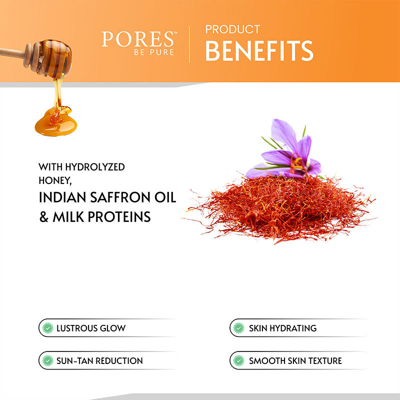 Saffron Glow Bright Face Wash With Honey