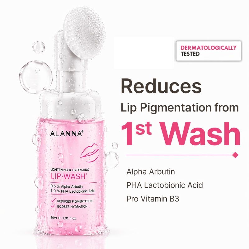 Lip Wash Lip Brightening, Lip Cleanser, For Dark & Dry Pigmented Lips For Women