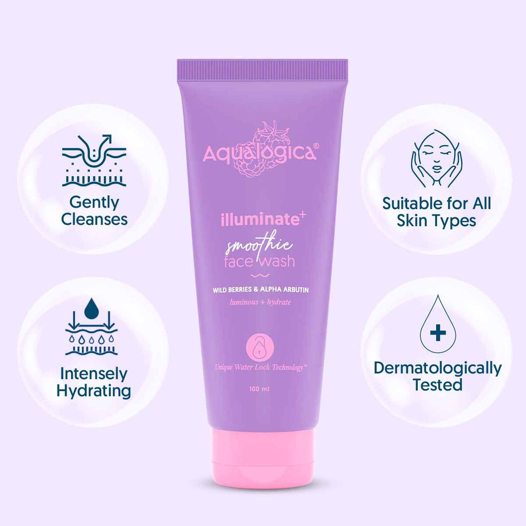 IIIuminate+ Smoothie Face Wash with Wild Berries & Alpha Arbutin for Luminous Glow
