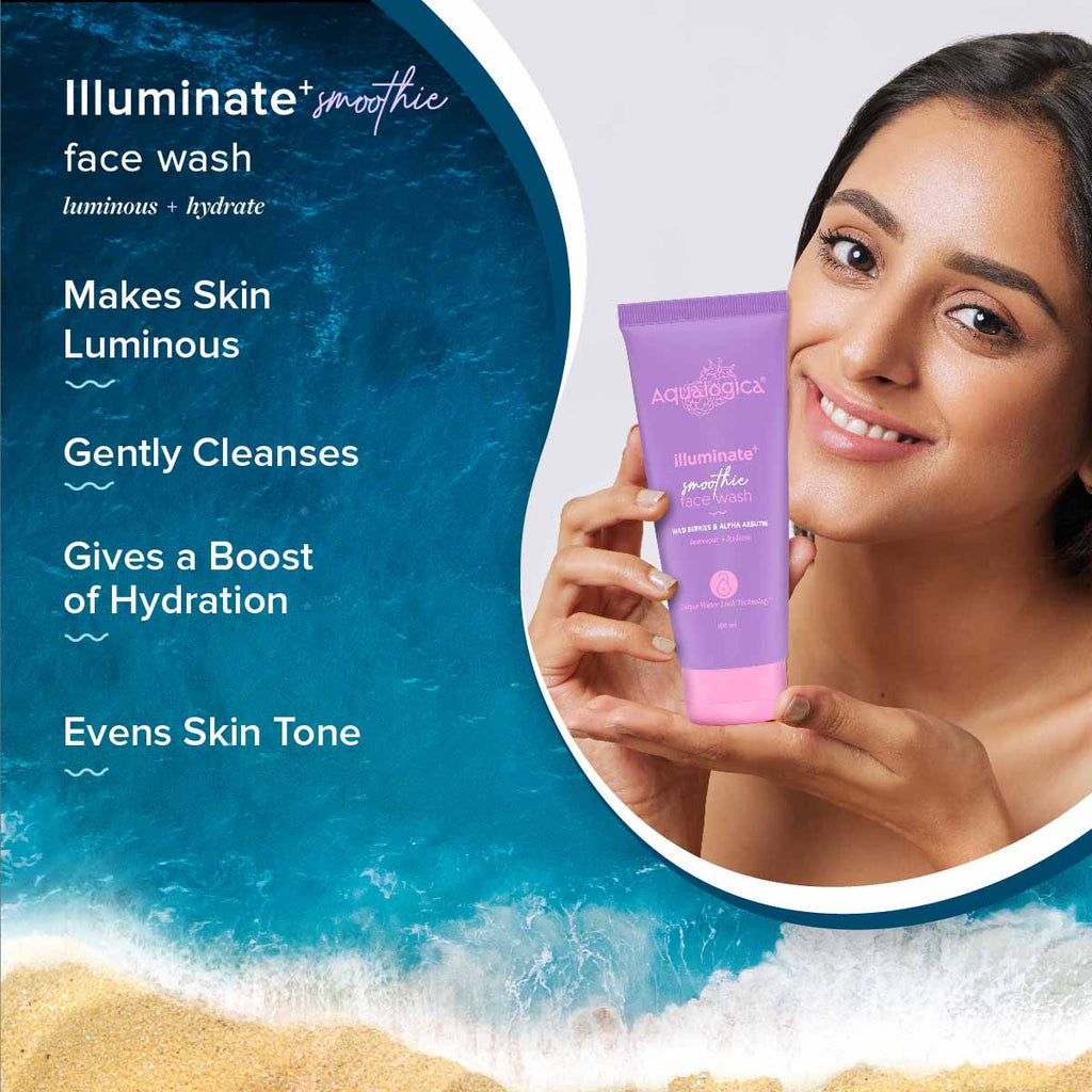 IIIuminate+ Smoothie Face Wash with Wild Berries & Alpha Arbutin for Luminous Glow