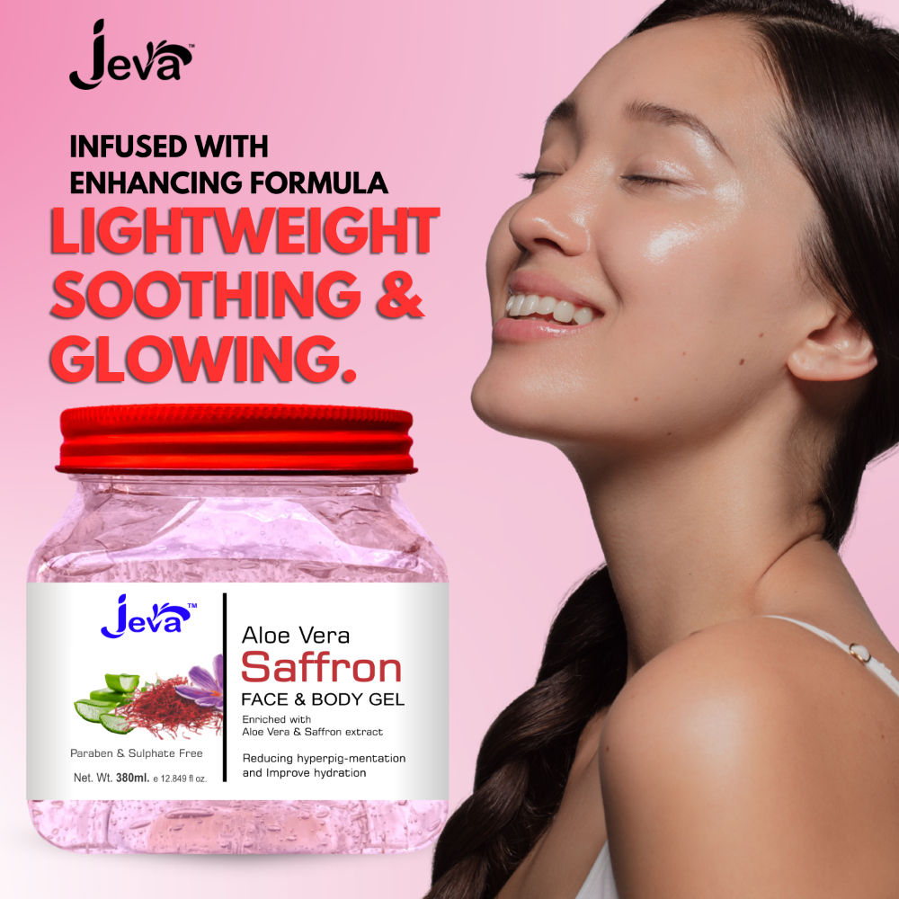 Aloe Vera Gel with Saffron - Hydrating, Brightening & Skin Revitalizing Care