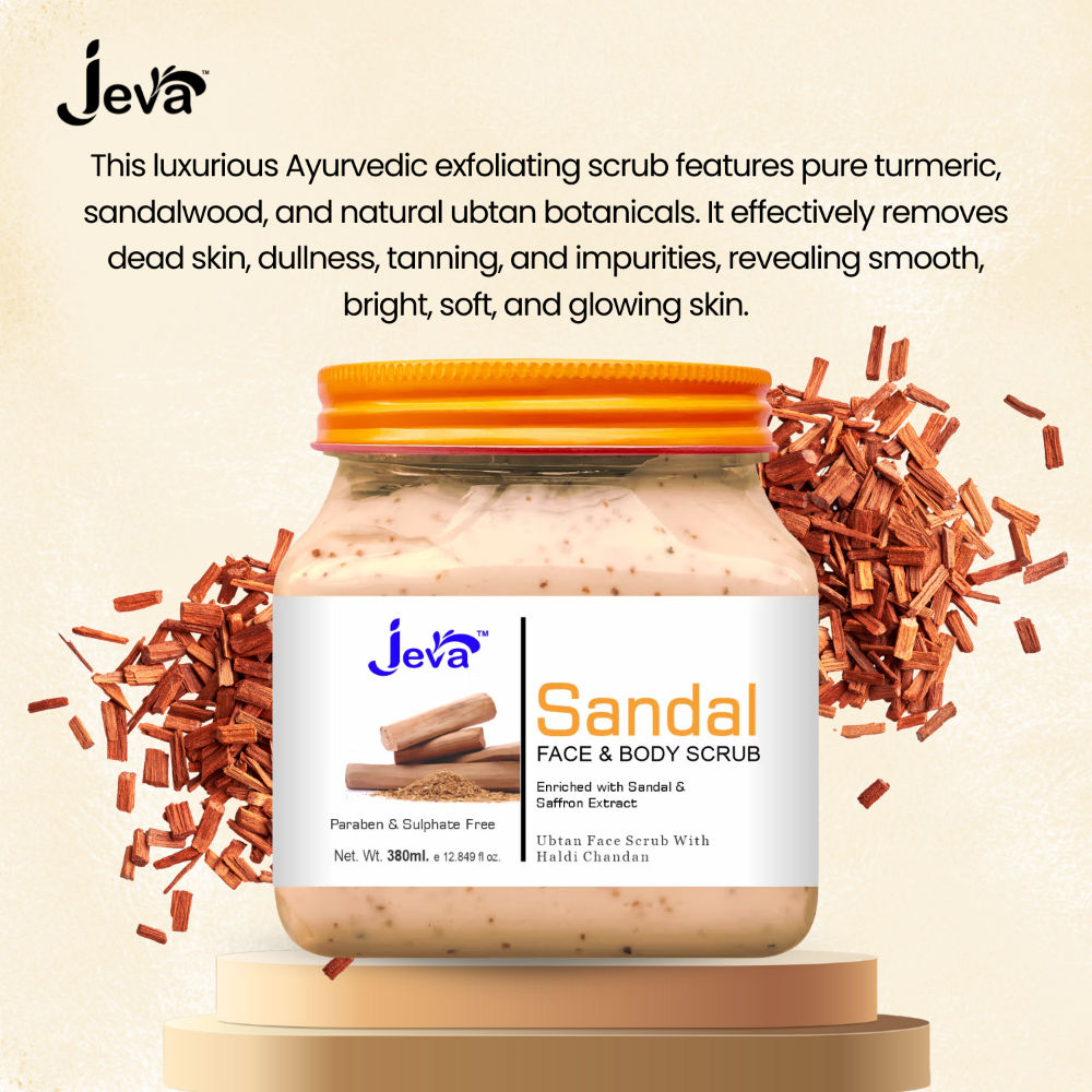 Sandal Ubtan Scrub with Haldi & Chandan - Natural Glow & Skin Brightening Gel
