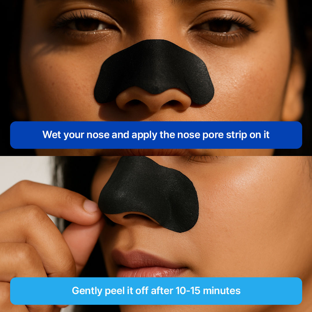 Charcoal Nose Pore Deep Cleansing Strips For Blackheads & Whiteheads Removal