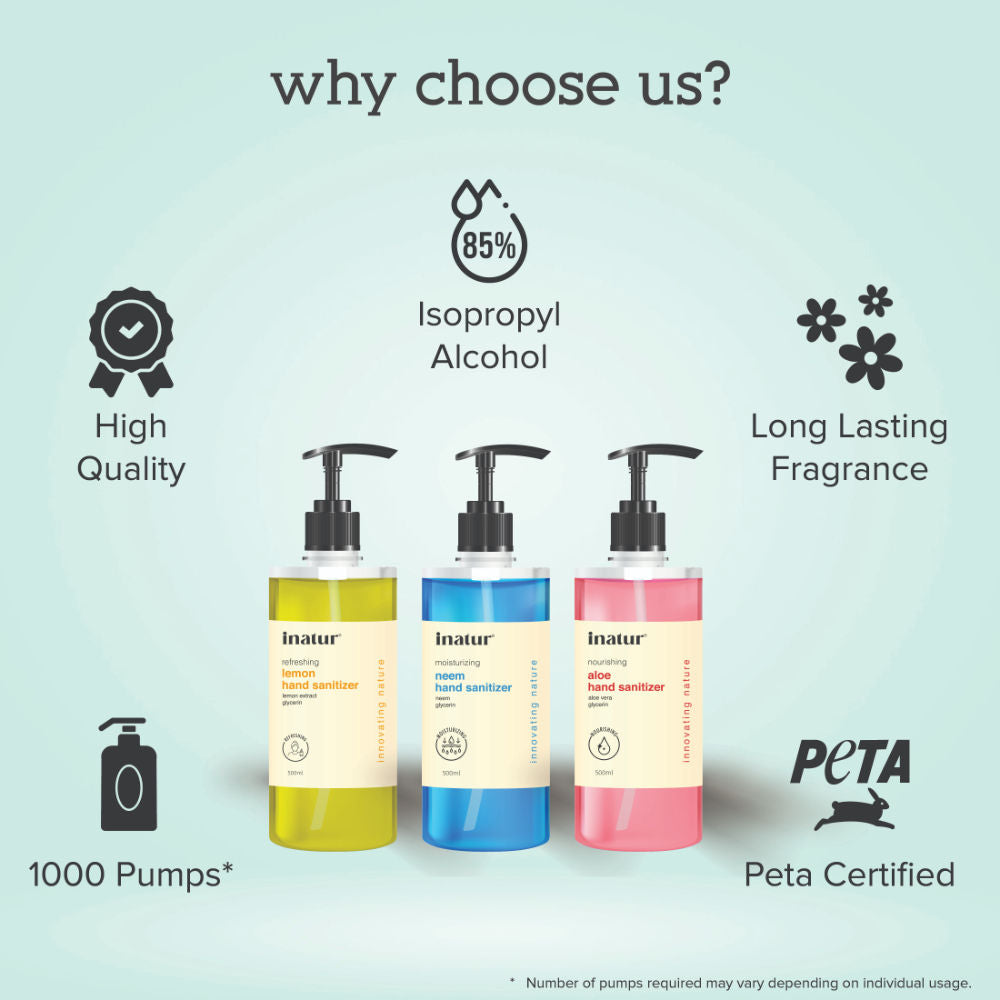 Hand Sanitizer Gel With 85% Alcohol & Aloe Vera, Kills 99.9% Germs, Gentle & Kids Safe