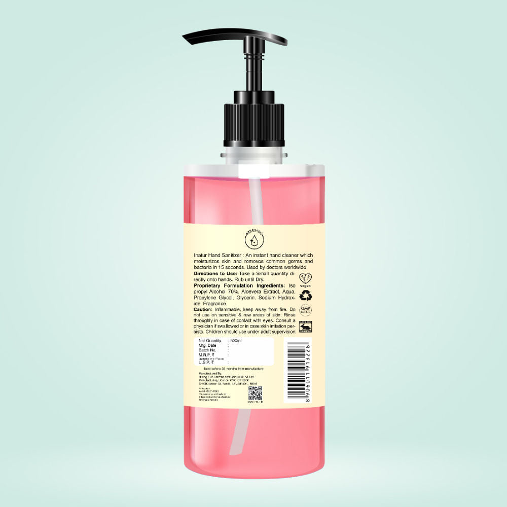 Hand Sanitizer Gel With 85% Alcohol & Aloe Vera, Kills 99.9% Germs, Gentle & Kids Safe
