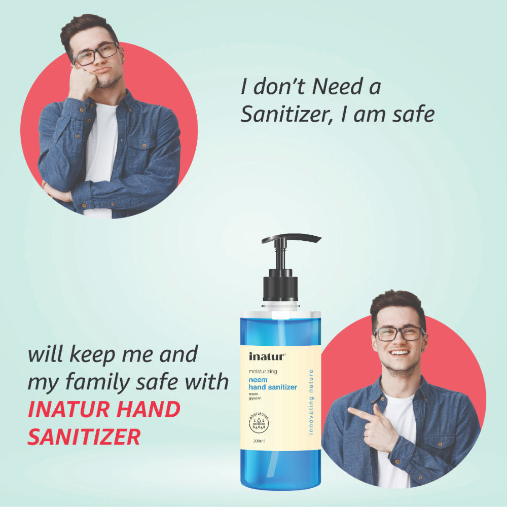 Hand Sanitizer Gel With 85% Alcohol, Neem & Glycerin, Kills 99.9% Germs & Quick-Dry, Kids Safe