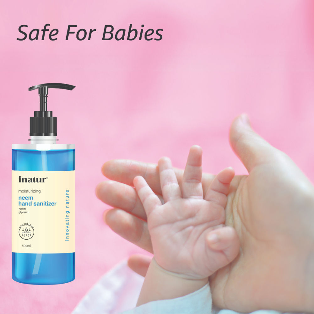 Hand Sanitizer Gel With 85% Alcohol, Neem & Glycerin, Kills 99.9% Germs & Quick-Dry, Kids Safe