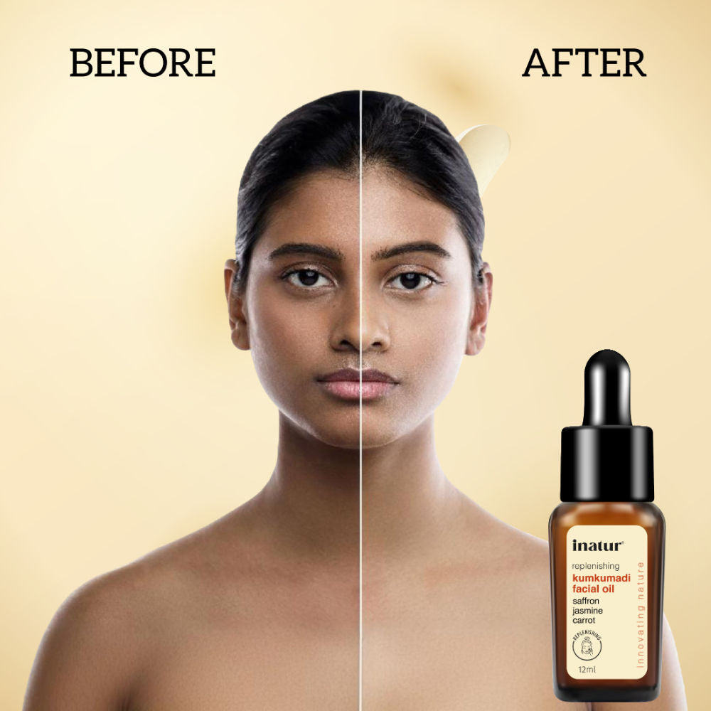 Kumkumadi Face Oil, Ayurvedic Glow Formula, Reduces Blemishes, Fine Lines, for All Skin