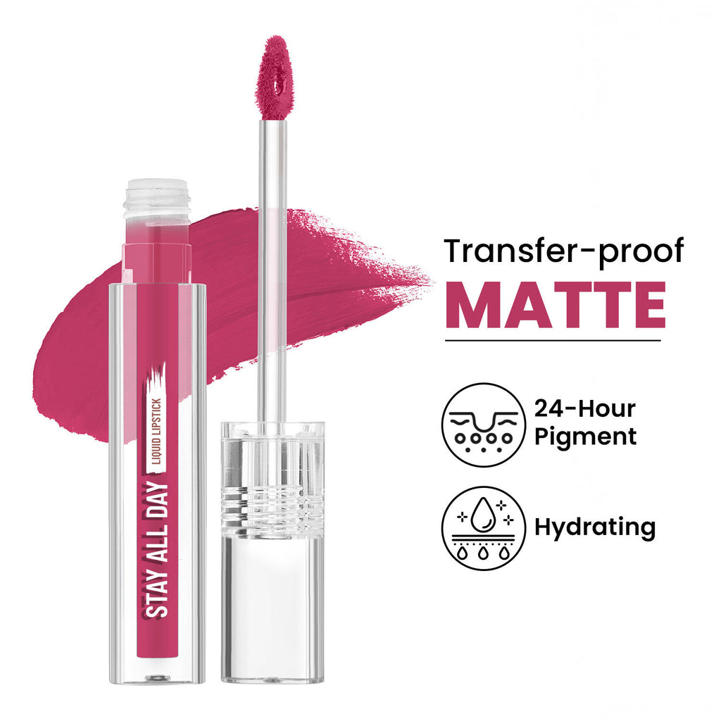 Stay All Day Liquid Lipstick 24 Hour Stay Transfer-Proof - 6 Mauve It