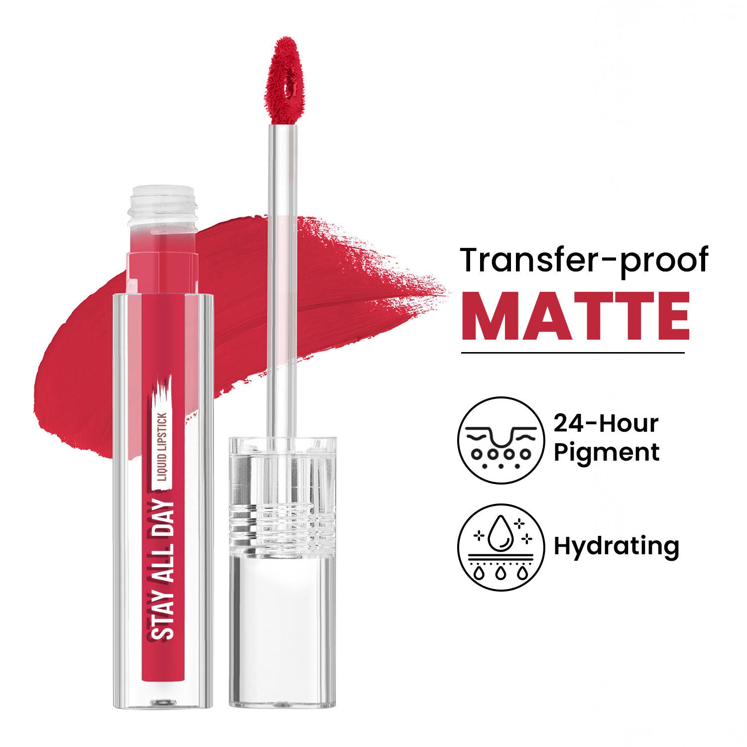Stay All Day Liquid Lipstick 24 Hour Stay Transfer-Proof - 12 Love Pink