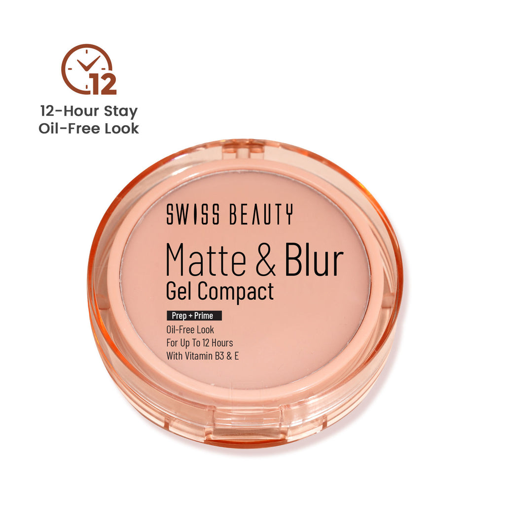 Matte & Blur Balm Gel Compact With Vitamin E Prep+ Primer 12-Hour Stay |Oil Free