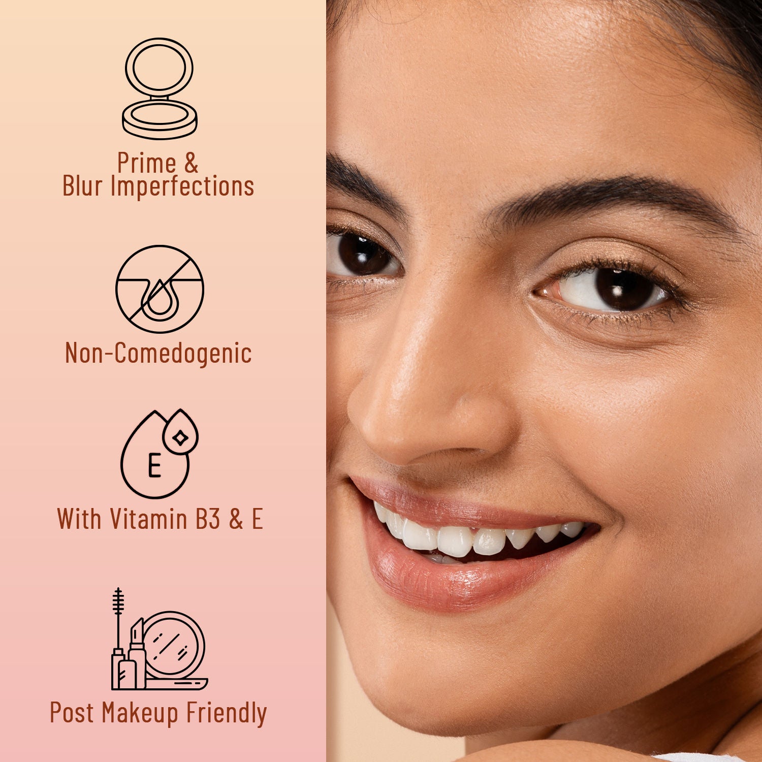Matte & Blur Balm Gel Compact With Vitamin E Prep+ Primer 12-Hour Stay |Oil Free