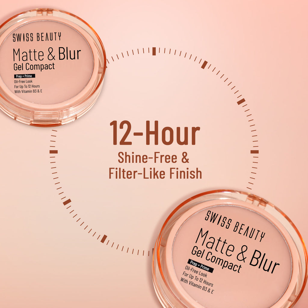 Matte & Blur Balm Gel Compact With Vitamin E Prep+ Primer 12-Hour Stay |Oil Free