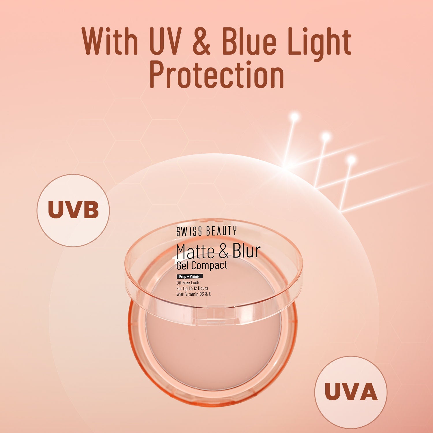 Matte & Blur Balm Gel Compact With Vitamin E Prep+ Primer 12-Hour Stay |Oil Free
