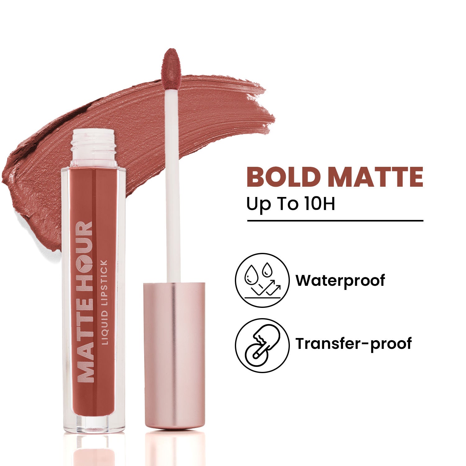 Matte Hour Waterproof Liquid Lipstick, Up To 10-Hour - 3 Bare Cosmo