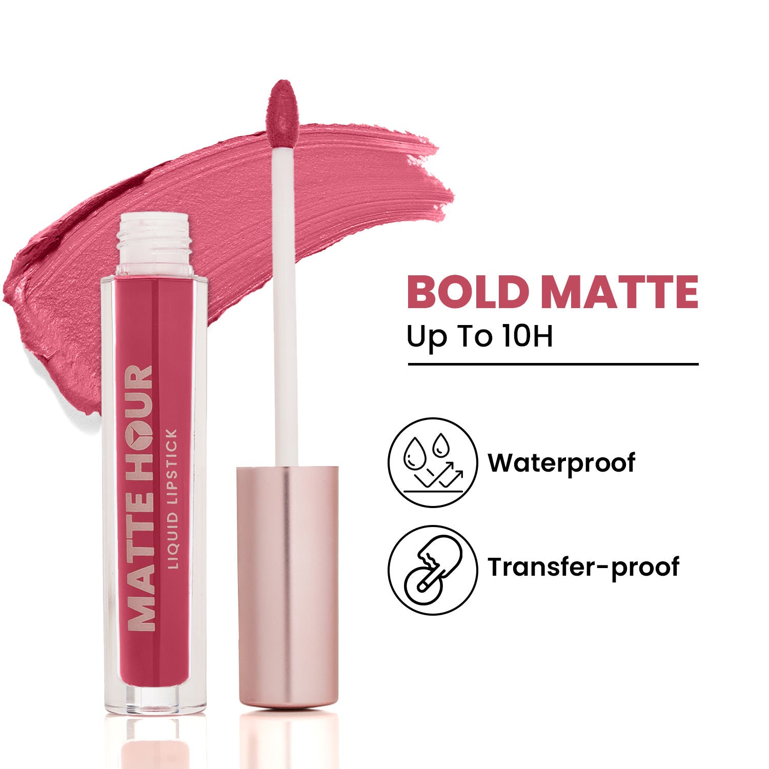 Matte Hour Waterproof Liquid Lipstick, Up To 10-Hour - 4 Peach Bellini