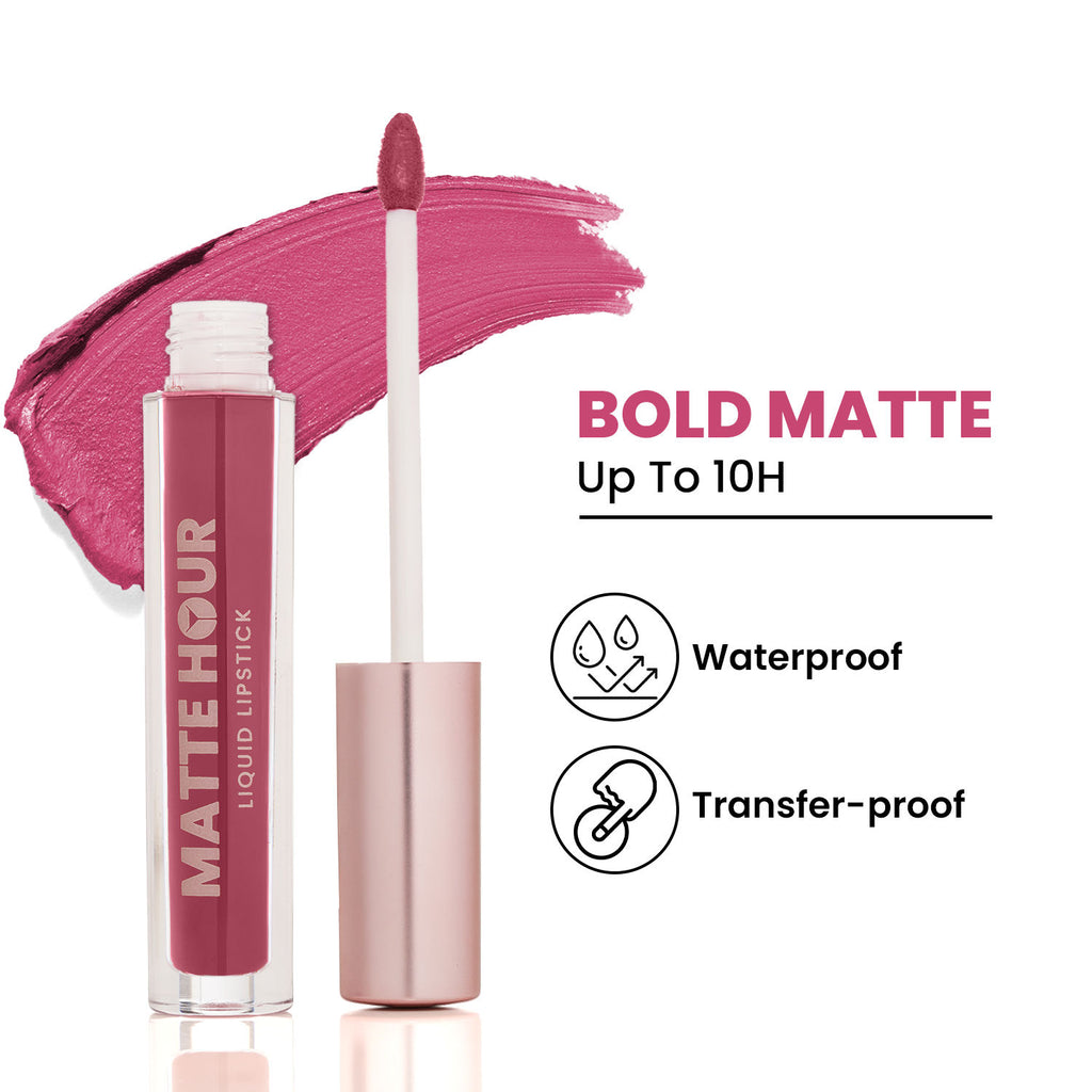 Matte Hour Waterproof Liquid Lipstick, Up To 10-Hour - 5 Pink Margarita