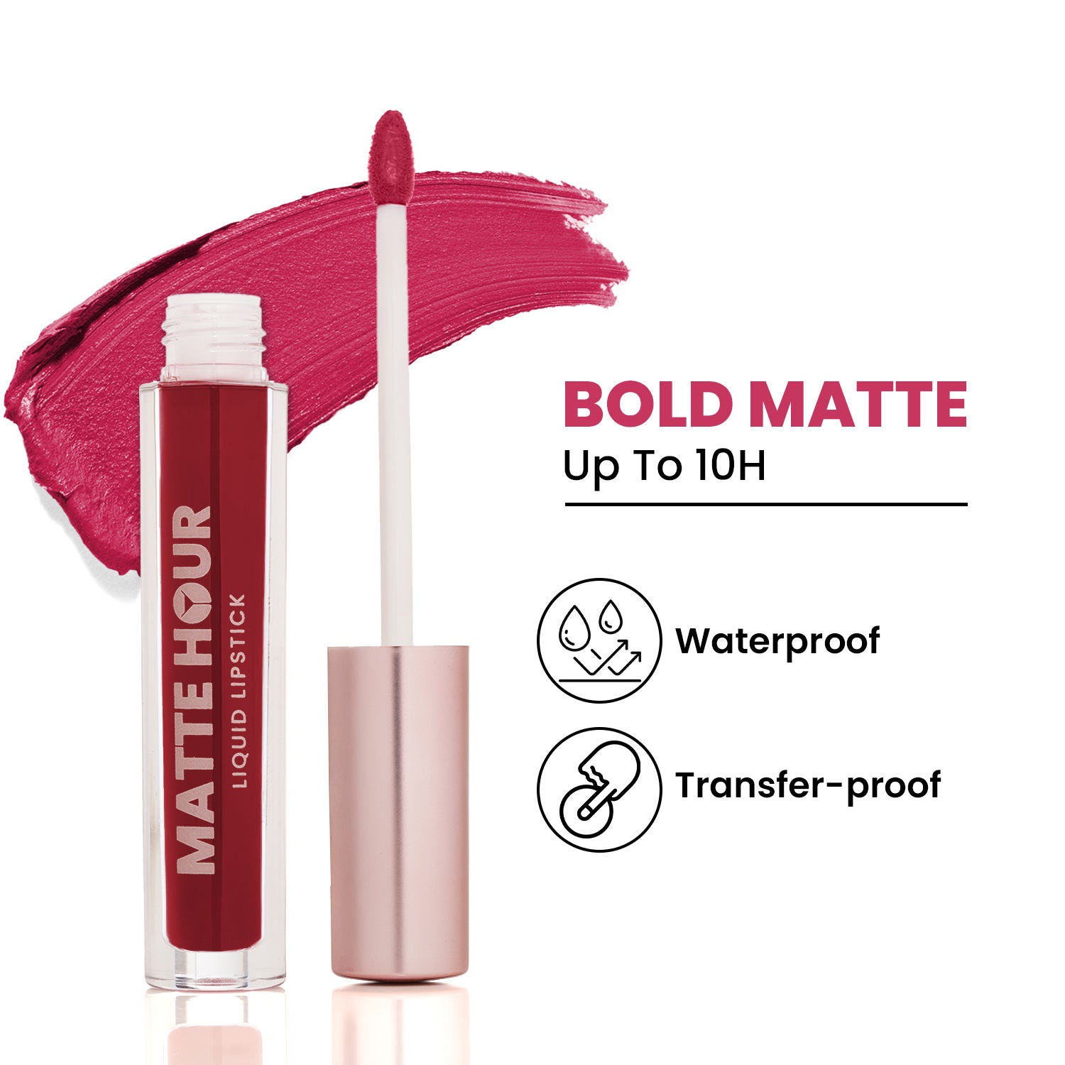 Matte Hour Waterproof Liquid Lipstick, Up To 10-Hour - 12 Strawberry Daiquiri