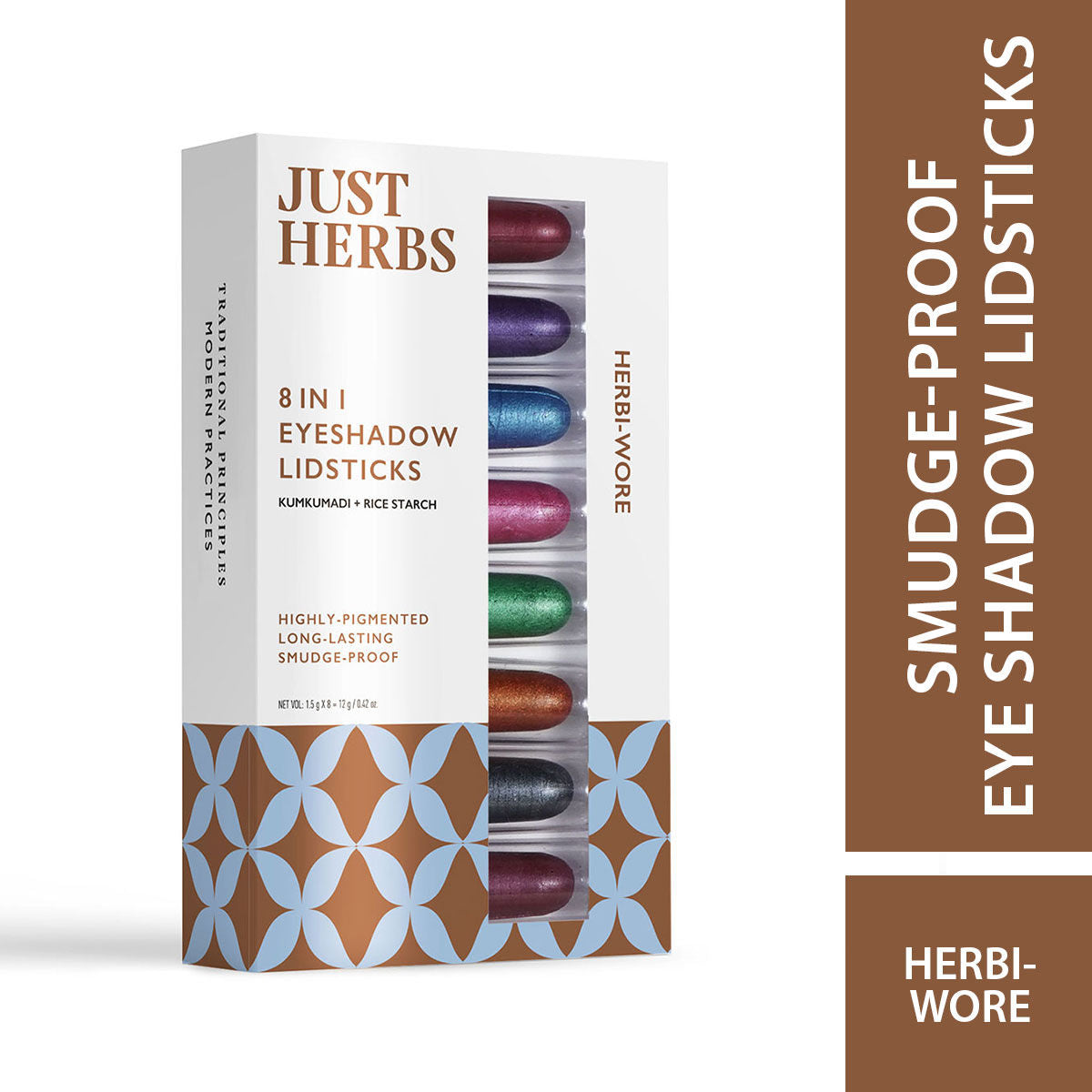 8 In 1 Eye Shadow Lidsticks Highly-pigmented Long-lasting Smudge-proof - Herbi-wore