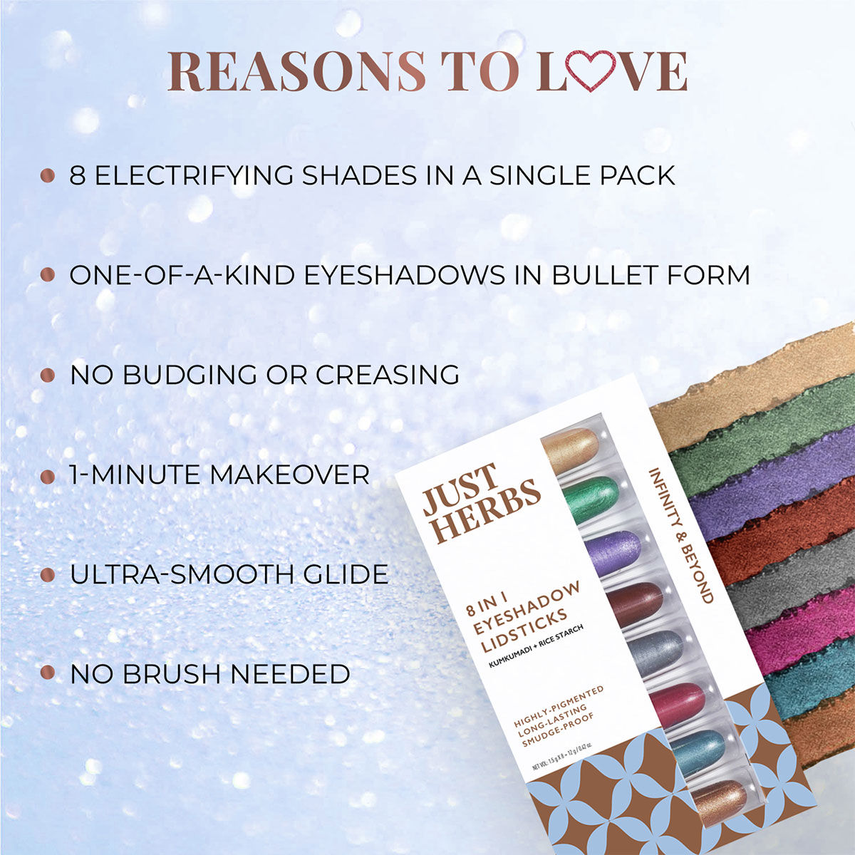8 In 1 Eye Shadow Lidsticks Highly-pigmented Long-lasting Smudge-proof