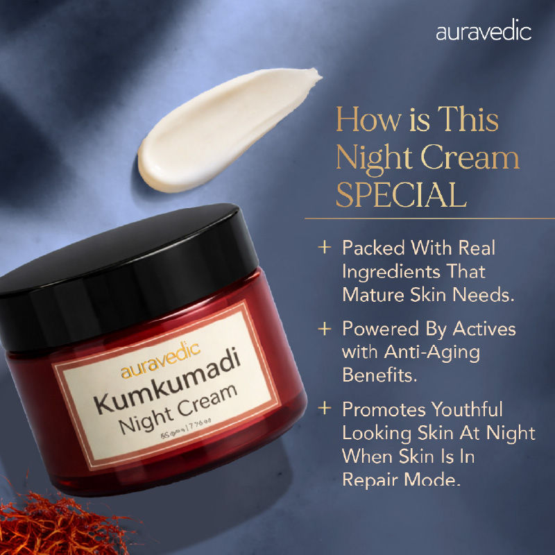 Kumkumadi Oil Retinol Night Cream With Kumkumadi Tailam Niacinamide Cream For Pigmentation