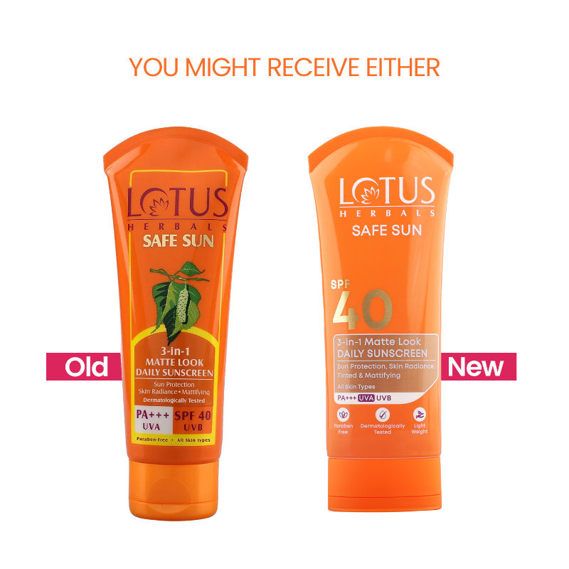SafeSun 3in1 Matte Look Daily Sunscreen SPF 40 PA+++ ,Tinted & Dermatologically Free